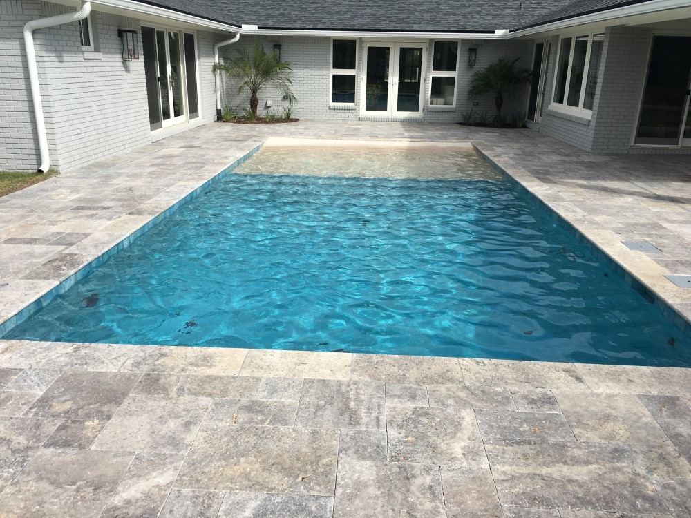 Travertine pavers - silver