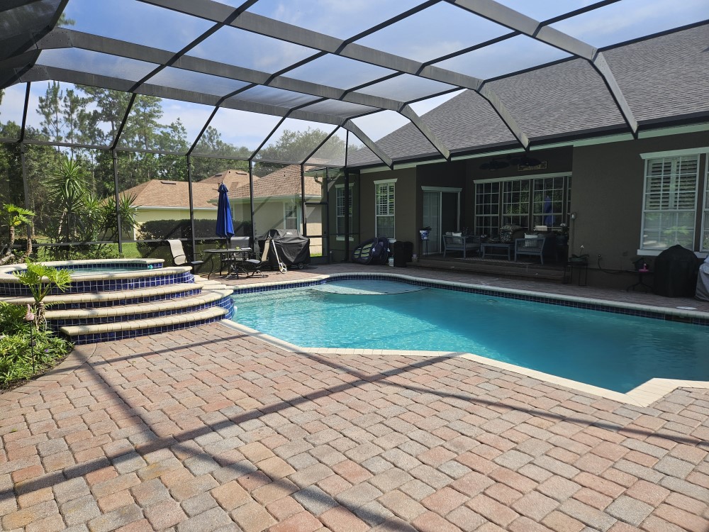 before pool area remodel 2