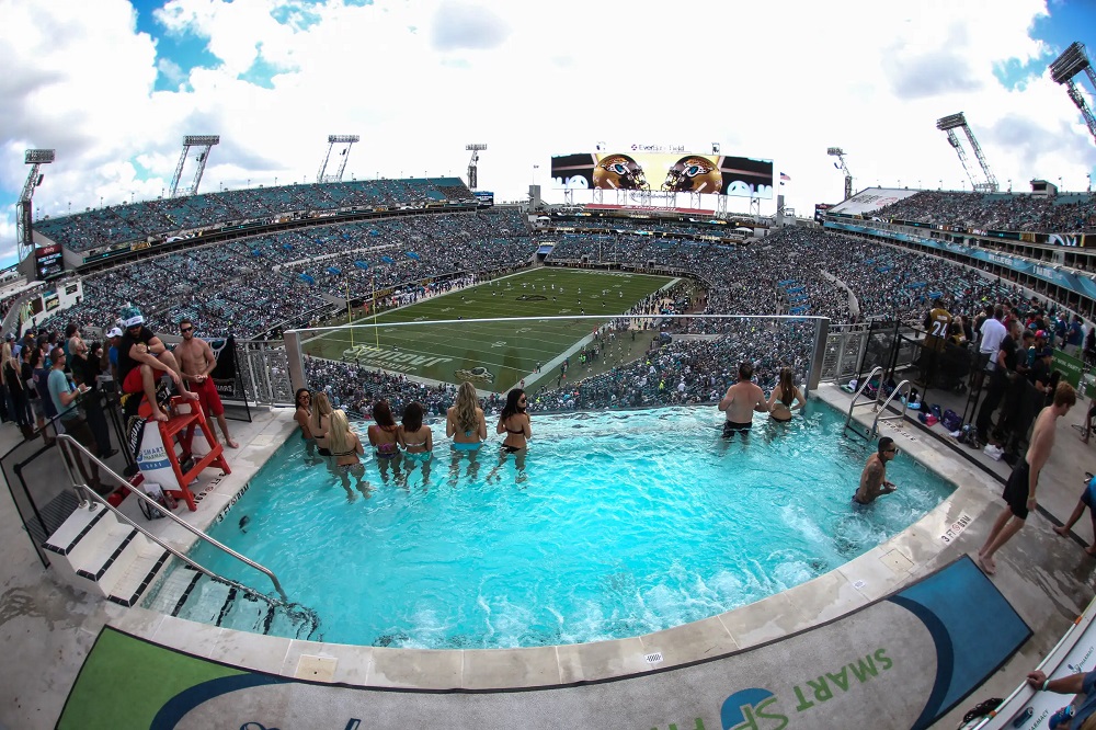 The pool at TIAA Bank Field - Getty Images