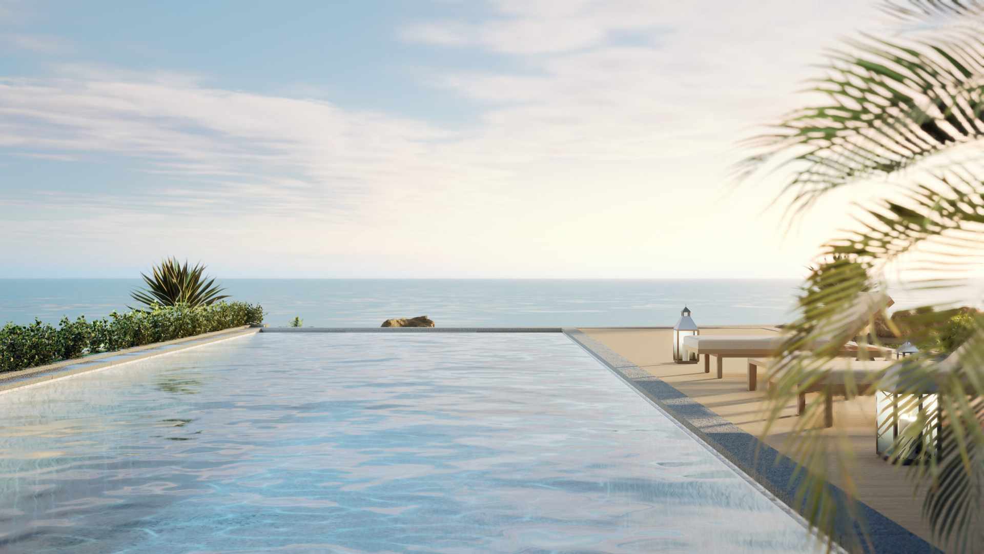 Infinity-edge pool overlooking scenic waterfront in Jacksonville, FL