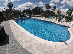 Aqua Sky pool plaster finish in Jacksonville & St. Augustine home