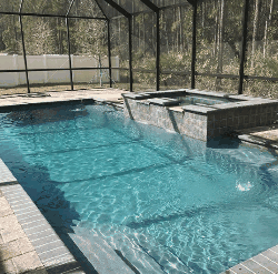 French Grey pool plaster finish in Jacksonville & St. Augustine home