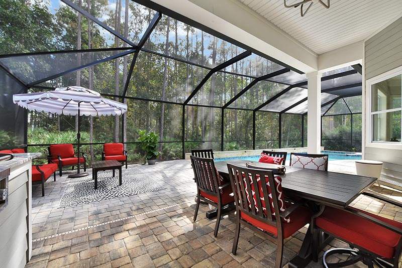 Custom outdoor living space in Jacksonville & St. Augustine home