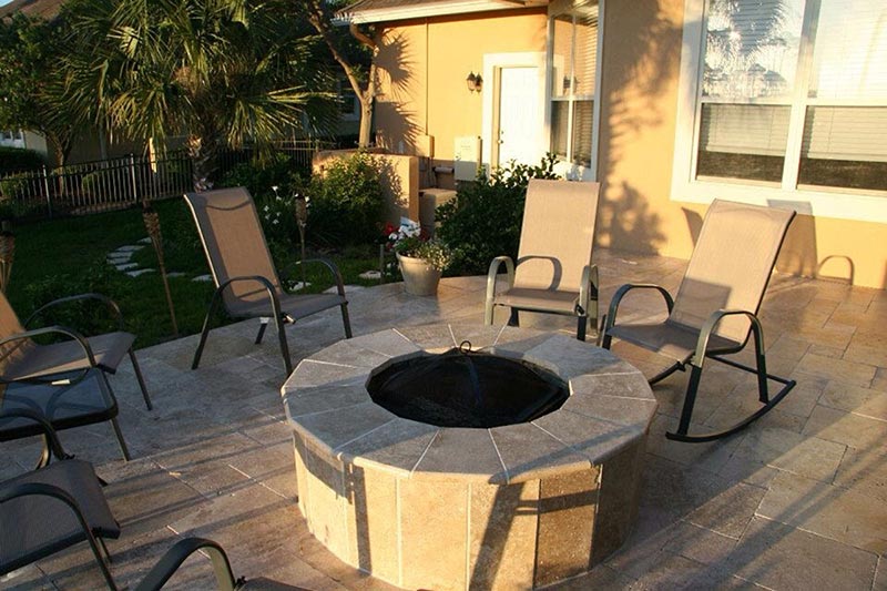chairs around fire pit