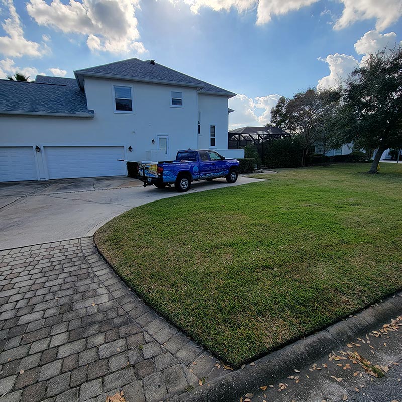 car parked in front of house