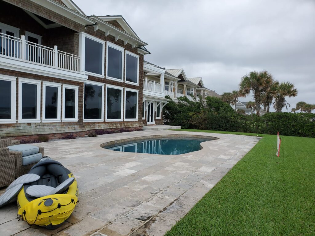 pool remodel before