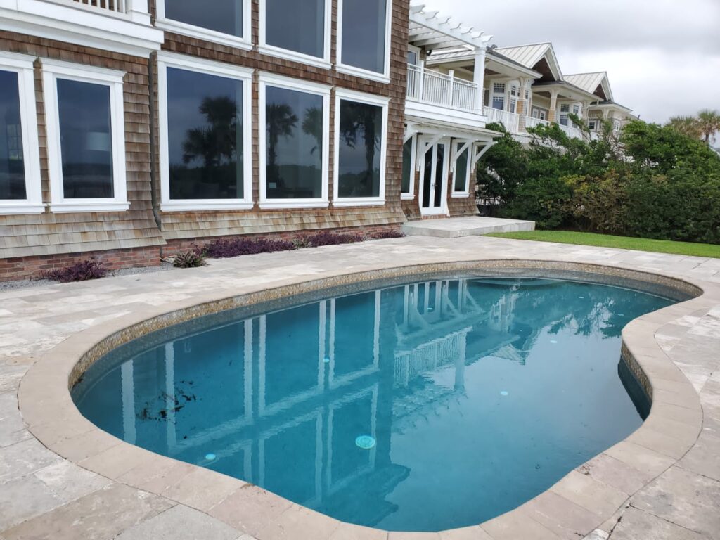 pool remodel before