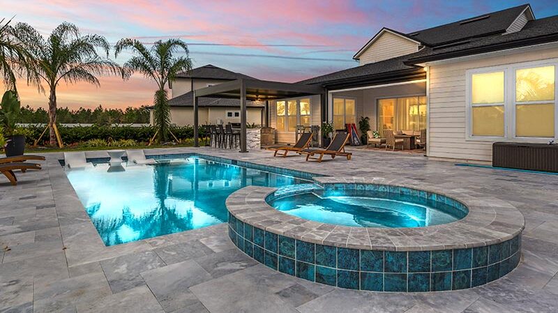 Residential custom pool in Jacksonville, FL, by Coastal Luxury Outdoors.